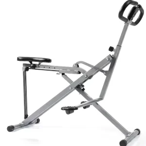 Home Fitness Row-N-Ride Glute Leg Trainer Foldable Alloy Steel Squat Assist Rower 220 Pounds Max Capacity