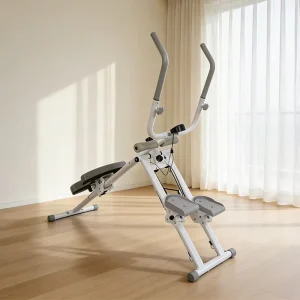 Home Fitness Stair Climber Stepper Ab Roller for Core Strengthening Foldable