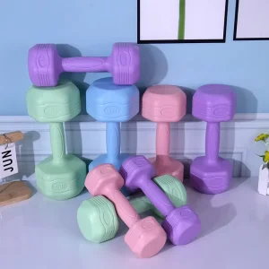 Home Fitness Women’s Colorful Dumbbell Set for Gym Bodybuilding, 1-5KG Cement Dumbbells