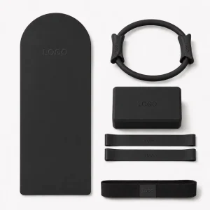 Home Fitness Yoga Accessories Set Non-Slip Yoga Mat Pilates Ring Yoga Block Stretching Strap Resistance Band