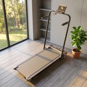 Home Foldable Treadmill with Dual Safety Handrails Electric Running Machine for Indoor Walking Jogging and Cardio Fitness