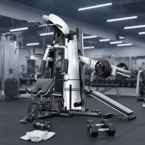 Home Free-Weight Multi-Gym with 3 Stations for Strength Training