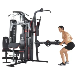 Home Gym 4-Station Multi-Functional Strength Training Machine with Squat and Bench Press