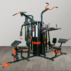 Home Gym 5-Station Multifunctional Exercise Machine Unisex Steel 200kg Capacity