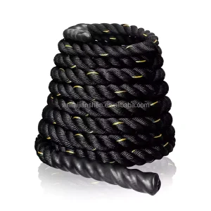 Home Gym Battle Rope with Anchor Kit Polyester Material 25/38/50mm Diameter 4-20kg Weight Full-Body Workout Fitness Training