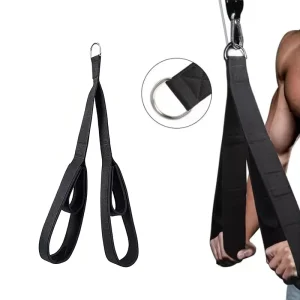 Home Gym Biceps and Triceps Double-Headed Tension Strap Handle Pull-Down Rope