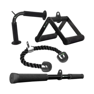 Home Gym Cable Machine Attachment Set for Lat Pulldown and Weightlifting, Anti-Slip