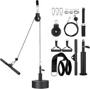 Home Gym Cable Tricep Rope Attachment and Lat Pulldown Pulley System
