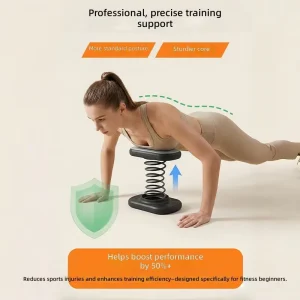 Home Gym Chest Arm Strength Training PP+EVA Material Push up Assistant Spring Support Black Gray