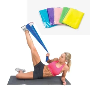 Home Gym Elastic Resistance Bands, Flat Long Latex Bands for Yoga and Stretching