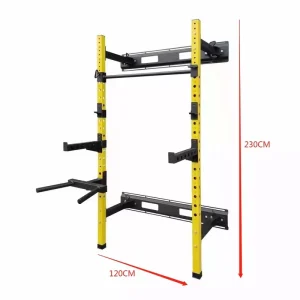 Home Gym Equipment Wall Mounted Foldable Pull Bar Strength Training Smith Machine Squat Racks Multi Function Station