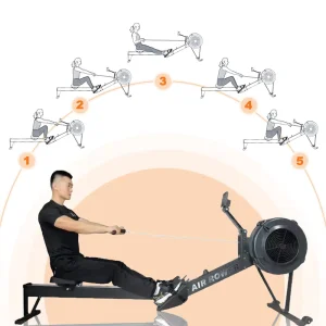 Home Gym Fan-Resistance Rowing Machine for Weight Loss