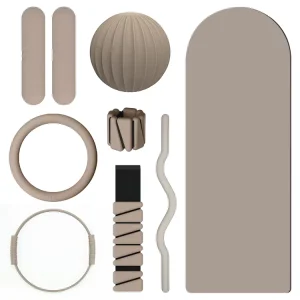 Home Gym Fitness Accessories Pilates Yoga Set with Silicone Power Ring Beam Dumbbell Resistance Band Yoga Ball Ankle Weights and Yoga Mat