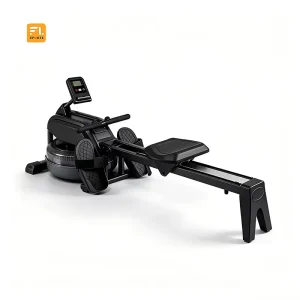 Home Gym Foldable Aluminum Rail Water Resistance Rowing Machine with BT Direct Factory