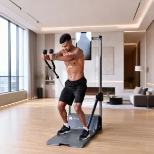 Home Gym Foldable Wall-Mountable Equipment for Total Body Fitness Workout