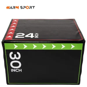 Home Gym Heavy-Duty Non-Slip PVC 3-in-1 Plyo Soft Box Set with 3 Heights Easy to Clean