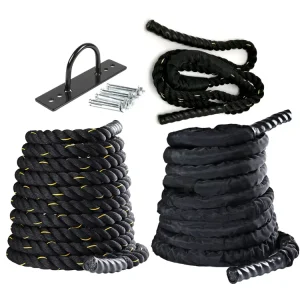 Home Gym Heavy Jump Rope 1 50mm Polyester Battle Ropes 25 30feet to 40 50feet 1 1.5 2 Inch Variants