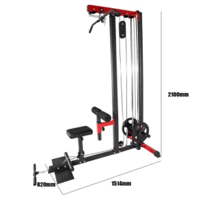 Home Gym Lat Pulldown Low Row Plate-Loaded Exercise Machine