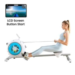 Home Gym Magnetic Water Resistance Seated Rowing Machine, 32 Resistance Levels