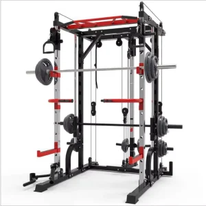 Home Gym Multi-Function Cross Trainer Smith Machine Power Rack Cage Adjustable Squat Rack