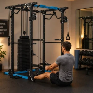 Home Gym Multi Smith Machine Full Body Workout Machine with Chest, Biceps, Shoulder, Back and Leg Exercise Bench
