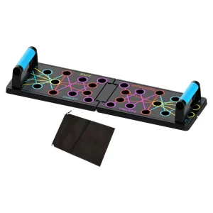 Home Gym Multifunctional Portable Foldable Push-Up Board with Dip Stands for Strength Training