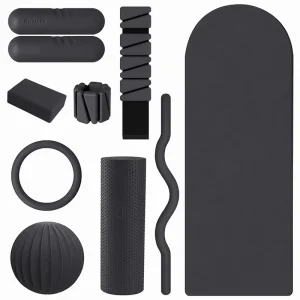 Home Gym Pilates Fitness Set for Men and Women with Yoga Mat Dumbbells and Ankle Wrist Weights
