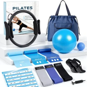 Home Gym Pilates Kit for Men and Women with Yoga Mat Dumbbells and Ankle Wrist Weights