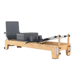 Home Gym Pilates Reformer Machine, Commercial Equipment, Oak and Maple Wood