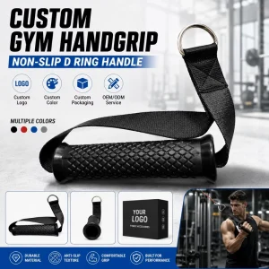 Home Gym Pull-Up Accessories Straps Non-Slip Comfort Grips Handgrips With D-Ring for Resistance Bands