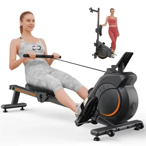 Home Magnetic Rowing Machine with Resistance Levels and Loading Capacity