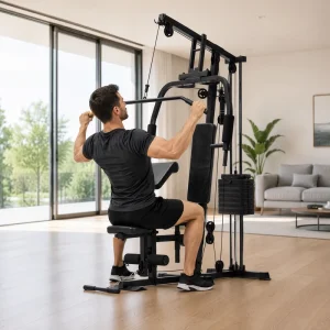 Home Multi-Function Smith Training Machine with Squat, Bench and Row Stations