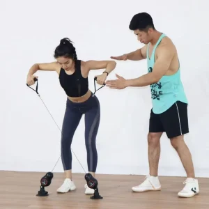 Home Multi functional Suction Cup Spring Tension Device Wristband Dynamic Fitness Equipment Arm Chest Muscle Workout Training