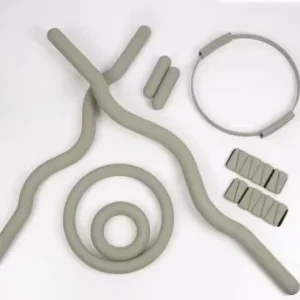 Home Pilates Equipment Set with Yoga Ball, Pilates Ring, Dumbbells, Barbell Bars, and Resistance Band