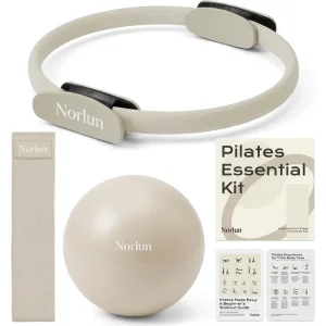 Home Pilates Kit with Pilates Socks, Fabric Resistance Band, and Yoga Ring