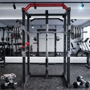 Home Power Cage Squat Rack Multi Functional Lat Pulldown Gym Smith Machine High Strength Steel Training Workout