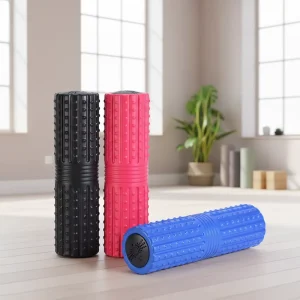 Home Use Body Massage Roller with Shiatsu and Kneading Functions EVA Material Vibrating for Foot and Back Exercise