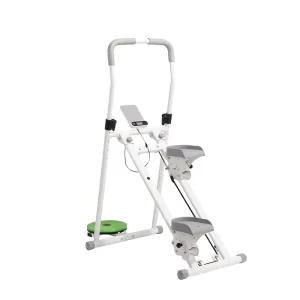 Home Use Collapsible Iron Plastic Cardio Stair Climbing Machine Space Saving Foldable All Wheel Drive Anti Slip Exercise