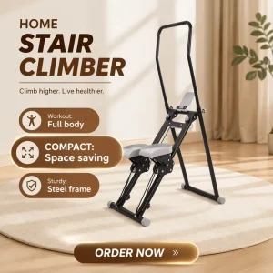 Home-Use Foldable Gym Stepper Multifunctional Waist-Twisting Machine Small Fitness Equipment Black-1