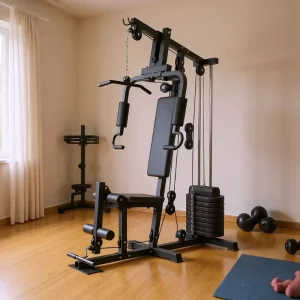 Home-Use Gantry Gym Rack with Weightlifting Bench Single-Station Strength Trainer