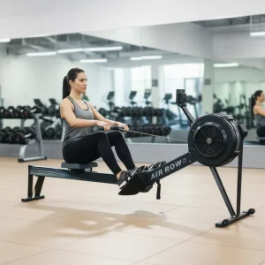 Home Use Magnetic Rower Max 350 LBS with LCD Monitor Air Rowing Machine