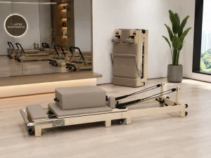 Home Use Maple Wood Foldable Adjustable Pilates Reformer Machine Portable