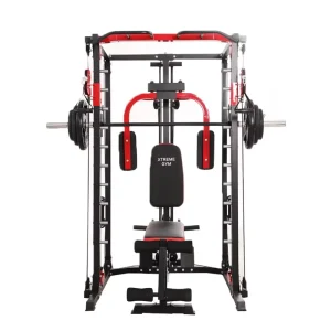 Home Use Smith Machine Power Cage Squat Rack Weight Lifting Platform Multi-Functional Stainless Steel