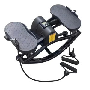 Home Use U Shaped Swing Stepper with Digital Display and Resistance Bands Multi Functional Indoor Climber Stepper for Cardio Workout