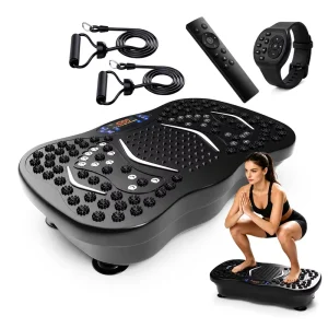 Home Use Vibration Plate Exercise Machine with Wireless Remote Control, LED Display, 150KG