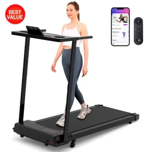 Home Walking Pad 2hp with Incline X21 Silent Portable Electric 2 in 1 Folding Smart Walking Treadmill Pad