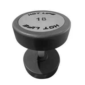 Home Weightlifting Gym Equipment PU Dumbbell Set Commercial CPU Round Urethane Dumbbells
