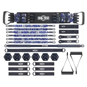 Home Workout Fitness Equipment Set with 6 Resistance Bands and 8 Accessories
