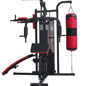 Home Workout Weight Lifting Machine Sit-Up Bench Multi-Function Station with Boxing Bag