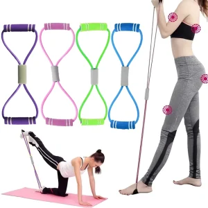 Home Yoga Workout 8 Shape Resistance Band Elastic Pull Rope Shoulder Opening Hip Trainer